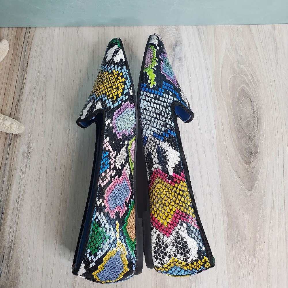 New! Multi Snake Pointy Toe Flats - Picture 7 of 8